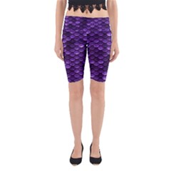 Purple Scales! Yoga Cropped Leggings by fructosebat