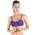 Purple Scales! Tie Up Cut Bikini Top View1