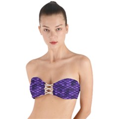 Purple Scales! Twist Bandeau Bikini Top by fructosebat