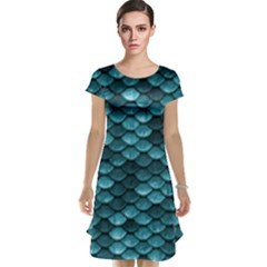 Teal Scales! Cap Sleeve Nightdress by fructosebat