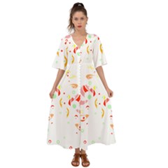 Flowers Art T- Shirtflowers T- Shirt (6) Kimono Sleeve Boho Dress by maxcute