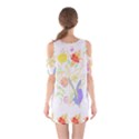 Flowers Art T- Shirtflowers T- Shirt Shoulder Cutout One Piece Dress View2