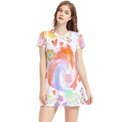 Flowers Blooming T- Shirt Coming Through  T- Shirt Women s Sports Skirt by maxcute