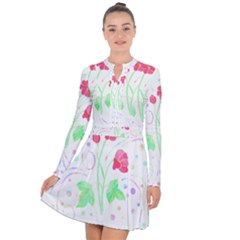 Flowers Illustration T- Shirtflowers T- Shirt (3) Long Sleeve Panel Dress by maxcute