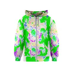 Flowers T- Shirt Abstract Flowers Kids  Zipper Hoodie by maxcute