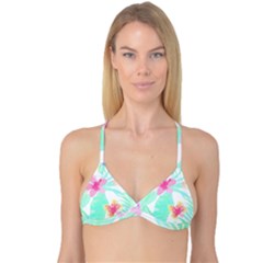 Hawaii T- Shirt Hawaii Flower Pattern T- Shirt Reversible Tri Bikini Top by maxcute