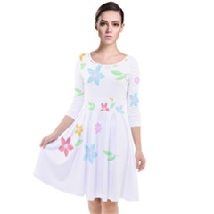 Hello Spring T- Shirt Happy Spring Yall Flowers Bloom Floral First Day Of Spring T- Shirt Quarter Sleeve Waist Band Dress by maxcute