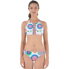 Hippie T- Shirt Psychedelic Floral Power Pattern T- Shirt Perfectly Cut Out Bikini Set by maxcute