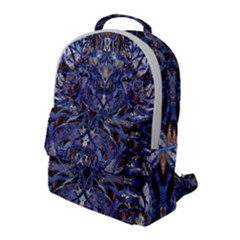 Denim Blend Repeats I Flap Pocket Backpack (large) by kaleidomarblingart