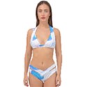 Licorice T- Shirt Blue Licorice Candy Sweets T- Shirt Double Strap Halter Bikini Set View1