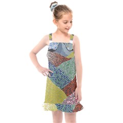 Mountains T- Shirt Patchwork Hills T- Shirt Kids  Overall Dress by maxcute