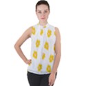 Pattern T- Shirt You Are My Sunshine T- Shirt Mock Neck Chiffon Sleeveless Top View1