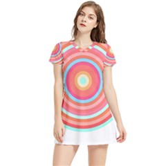 Pop Art T- Shirt Pop Mod Circles #4 T- Shirt Women s Sports Skirt by maxcute