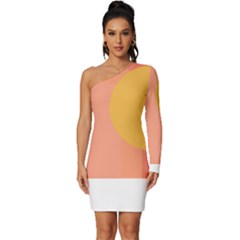 Rainbow T- Shirt Rainbow With Sun T- Shirt Long Sleeve One Shoulder Mini Dress by maxcute