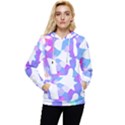 Silhouette Design T- Shirt Silhouette Design Abstract Maze Geometric Abstract Colours T- Shirt Women s Lightweight Drawstring Hoodie View1