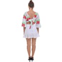 Strawberry T- Shirt S T R A W B E R R Y P A T T E R N T- Shirt Tie Back Butterfly Sleeve Chiffon Top View2