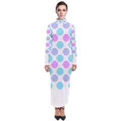 Sugar T- Shirt Pastel Lollipop Candy Pattern T- Shirt Turtleneck Maxi Dress by maxcute