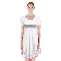 Tiger Face T- Shirttiger T- Shirt (1) Short Sleeve V-neck Flare Dress by maxcute