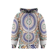 Tiles T- Shirttile Pattern, Moroccan Zellige Tilework T- Shirt Kids  Zipper Hoodie by maxcute