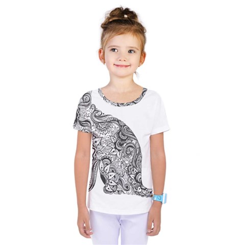 Trippy T- Shirt Cat Silhouette T- Shirt Kids  One Piece Tee by maxcute