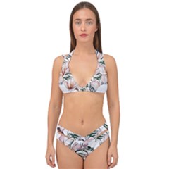 Tropical T- Shirt Tropical Delicate Bloom T- Shirt Double Strap Halter Bikini Set by maxcute