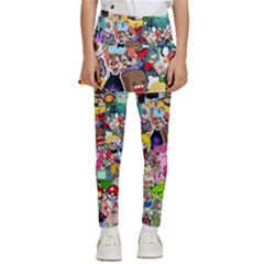 Assorted Cartoon Characters Doodle  Style Heroes Kids  Skirted Pants by Jancukart