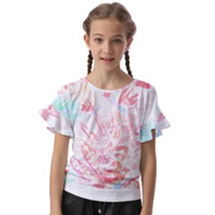 Tropical T- Shirt Tropical Noble Deform T- Shirt Kids  Cut Out Flutter Sleeves by maxcute