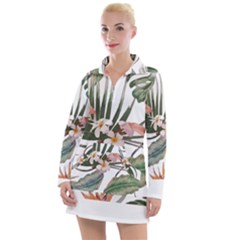 Tropical T- Shirt Tropical Pattern Quiniflore T- Shirt Women s Long Sleeve Casual Dress by maxcute