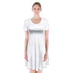 Undulating T- Shirt Undulation T- Shirt Short Sleeve V-neck Flare Dress by maxcute