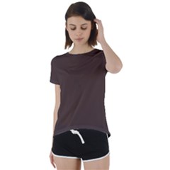 Mahogany Muse Short Sleeve Open Back Tee by HWDesign