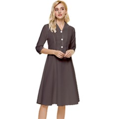 Mahogany Muse Classy Knee Length Dress by HWDesign