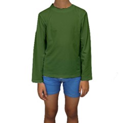 Forest Obsidian Kids  Long Sleeve Swimwear by HWDesign