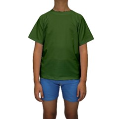 Forest Obsidian Kids  Short Sleeve Swimwear by HWDesign