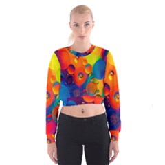 Colorfull Pattern Cropped Sweatshirt by artworkshop