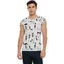 Pattern Cats Black Feline Kitten Men s Raglan Cap Sleeve Tee View1