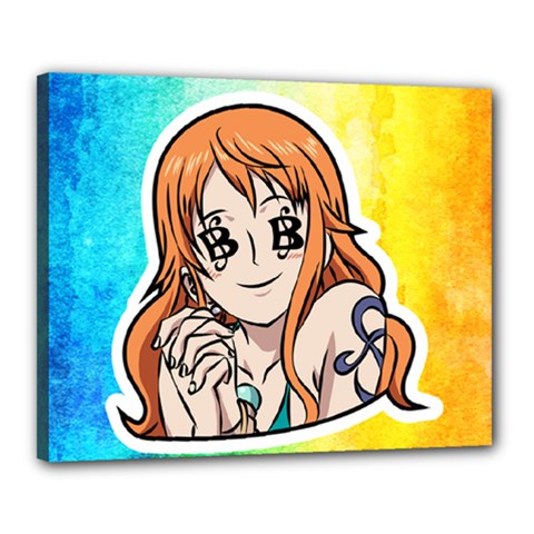 Nami Lovers Money Canvas 20  X 16  (stretched) by designmarketalsprey31