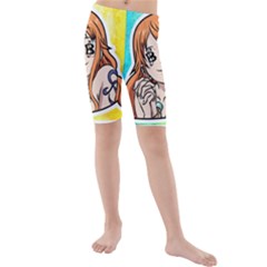 Nami Lovers Money Kids  Mid Length Swim Shorts by designmarketalsprey31
