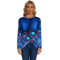 Digitalart Balls Long Sleeve Crew Neck Pullover Top by Sparkle