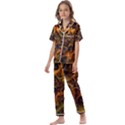 Digitalartflower Kids  Satin Short Sleeve Pajamas Set View1