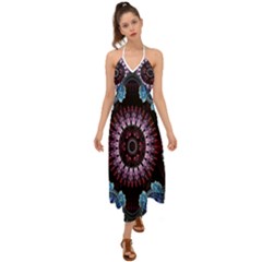 Digitalart Kaleidoscope Halter Tie Back Dress  by Sparkle