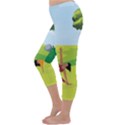 Mother And Daughter Yoga Art Celebrating Motherhood And Bond Between Mom And Daughter. Capri Winter Leggings  View2