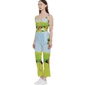 Mother And Daughter Yoga Art Celebrating Motherhood And Bond Between Mom And Daughter. V-Neck Spaghetti Strap Tie Front Jumpsuit View2