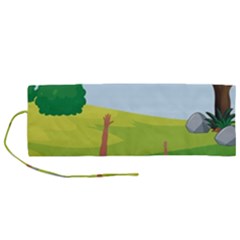 Large Roll Up Canvas Pencil Holder (m) by SymmekaDesign
