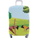 Mother And Daughter Yoga Art Celebrating Motherhood And Bond Between Mom And Daughter. Luggage Cover (Large) View1