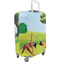 Mother And Daughter Yoga Art Celebrating Motherhood And Bond Between Mom And Daughter. Luggage Cover (Large) View2