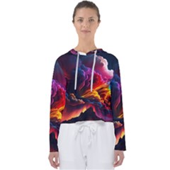 Ocean Sea Wave Clouds Mountain Colorful Sky Art Women s Slouchy Sweat by Pakemis