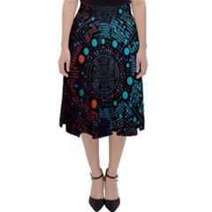 Big Data Abstract Abstract Background Classic Midi Skirt by Pakemis