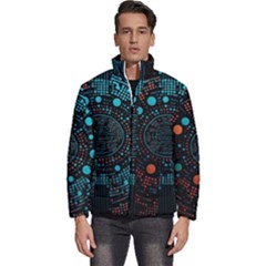 Big Data Abstract Abstract Background Men s Puffer Bubble Jacket Coat by Pakemis