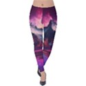 Ai Generated Mountain Ocean Lava Fire Sky Sea Velvet Leggings View1