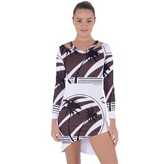 Palm Tree Design-01 (1) Asymmetric Cut-out Shift Dress by thenyshirt